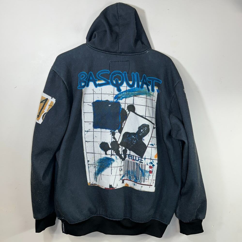 Jean-Michel Basquiat x Members Only Large Pullover Hoodie Hooded Sweatshirt - Picture 4 of 9